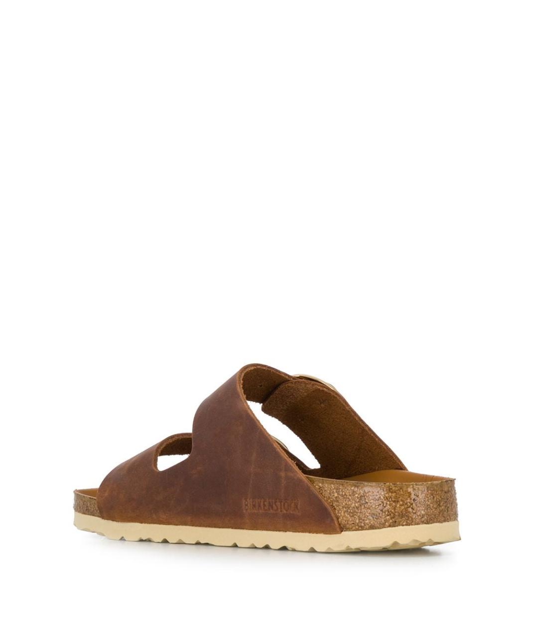 BIRKENSTOCK Коричневые кожаные сандалии, фото 3