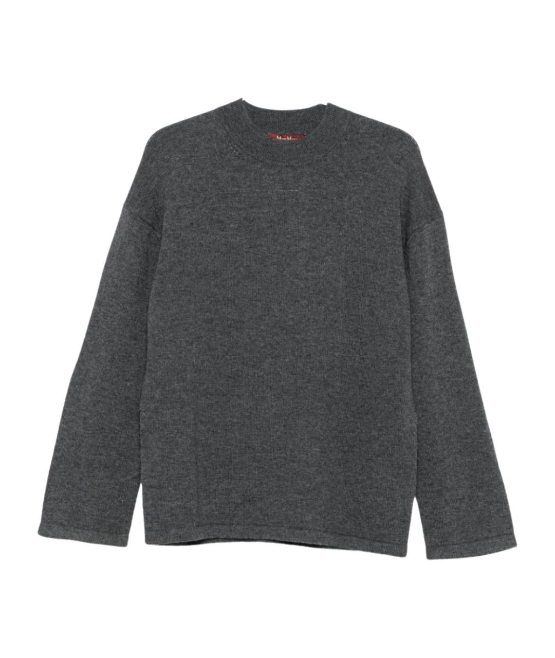 MAX MARA Серый шерстяной джемпер / свитер, фото 1