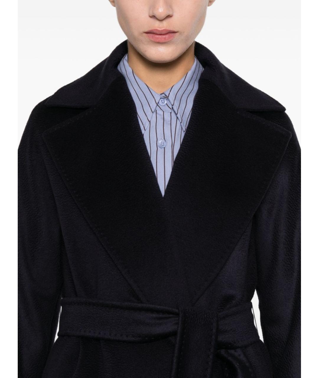 MAX MARA Темно-синее шерстяное пальто, фото 4