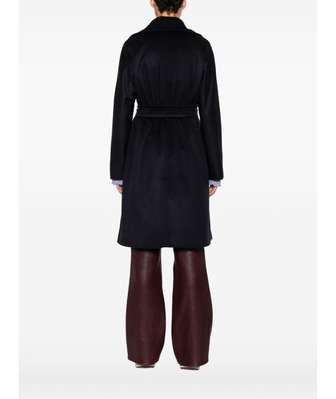 MAX MARA Темно-синее шерстяное пальто, фото 2