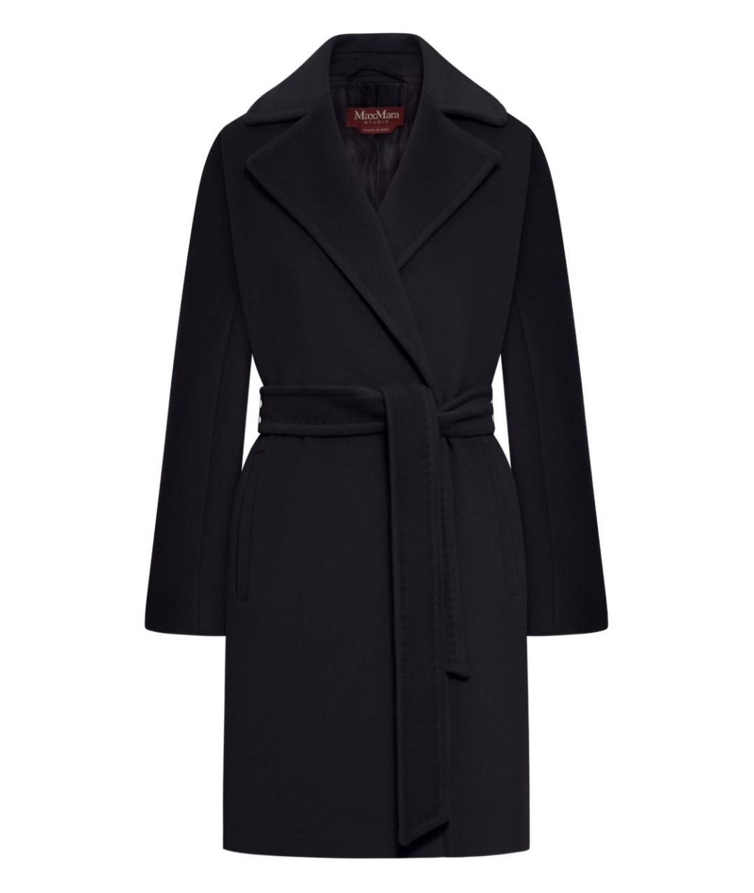 MAX MARA Черное шерстяное пальто, фото 1