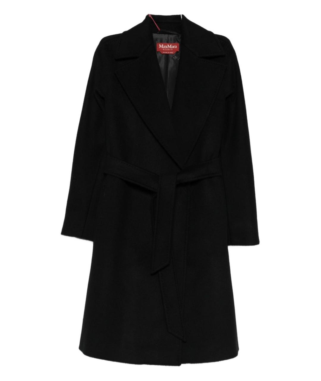 MAX MARA Черное шерстяное пальто, фото 1