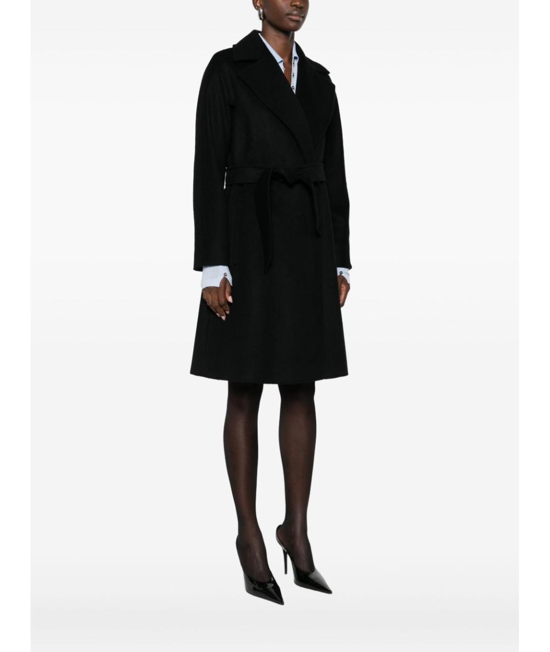 MAX MARA Черное шерстяное пальто, фото 2