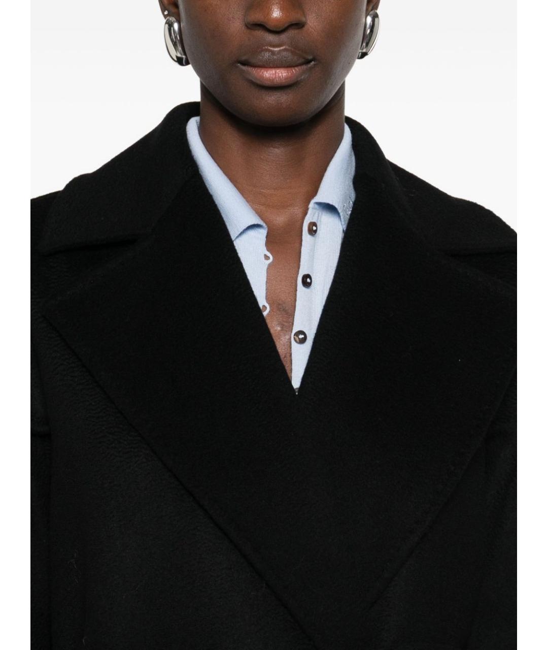 MAX MARA Черное шерстяное пальто, фото 4