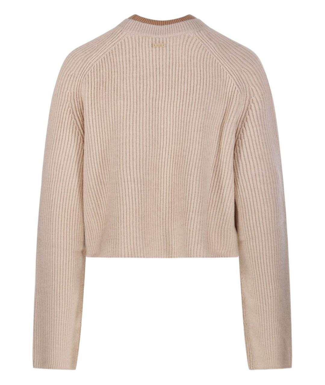 MAX MARA Бежевый шерстяной джемпер / свитер, фото 4