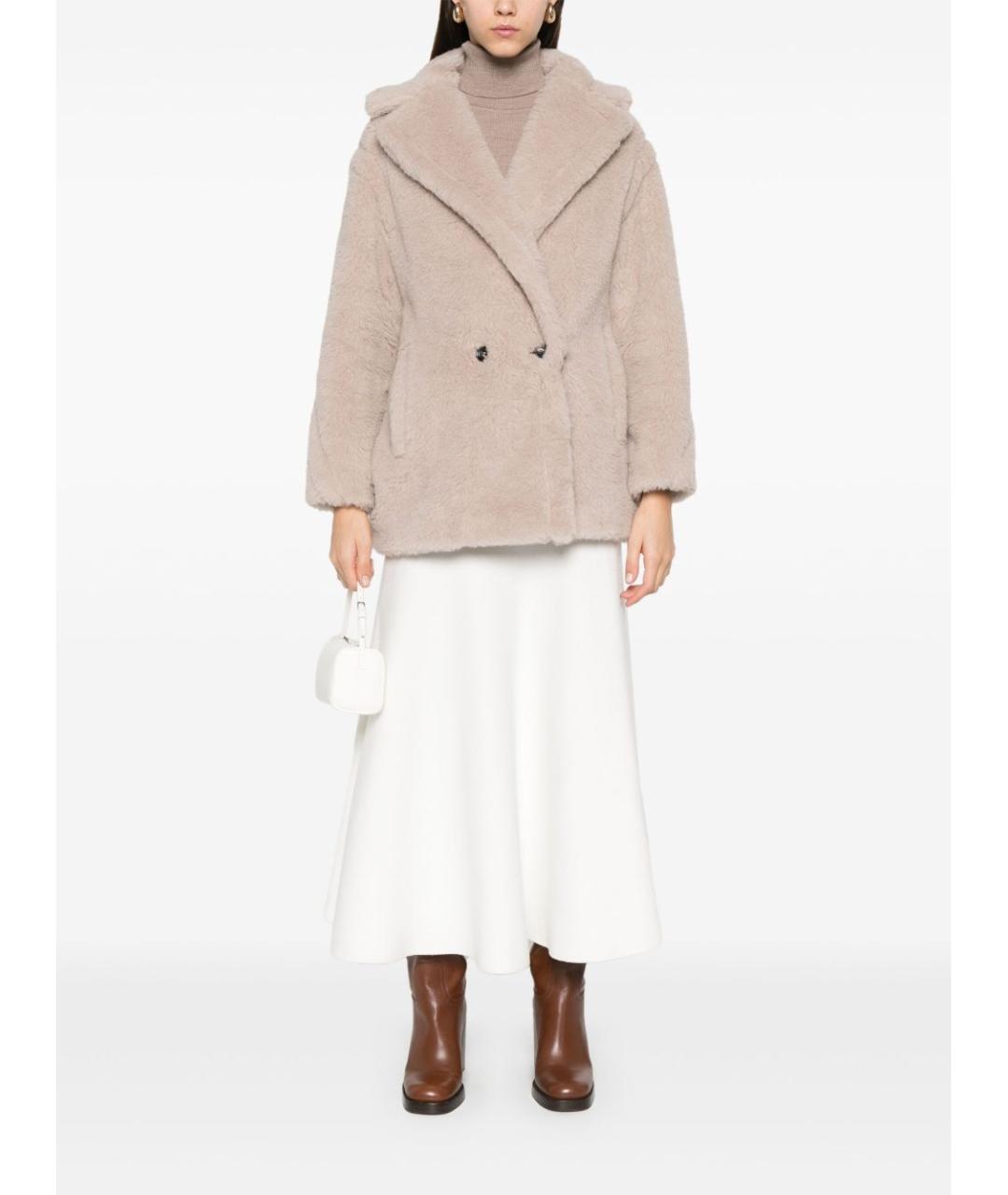 MAX MARA Бежевое шерстяное пальто, фото 4