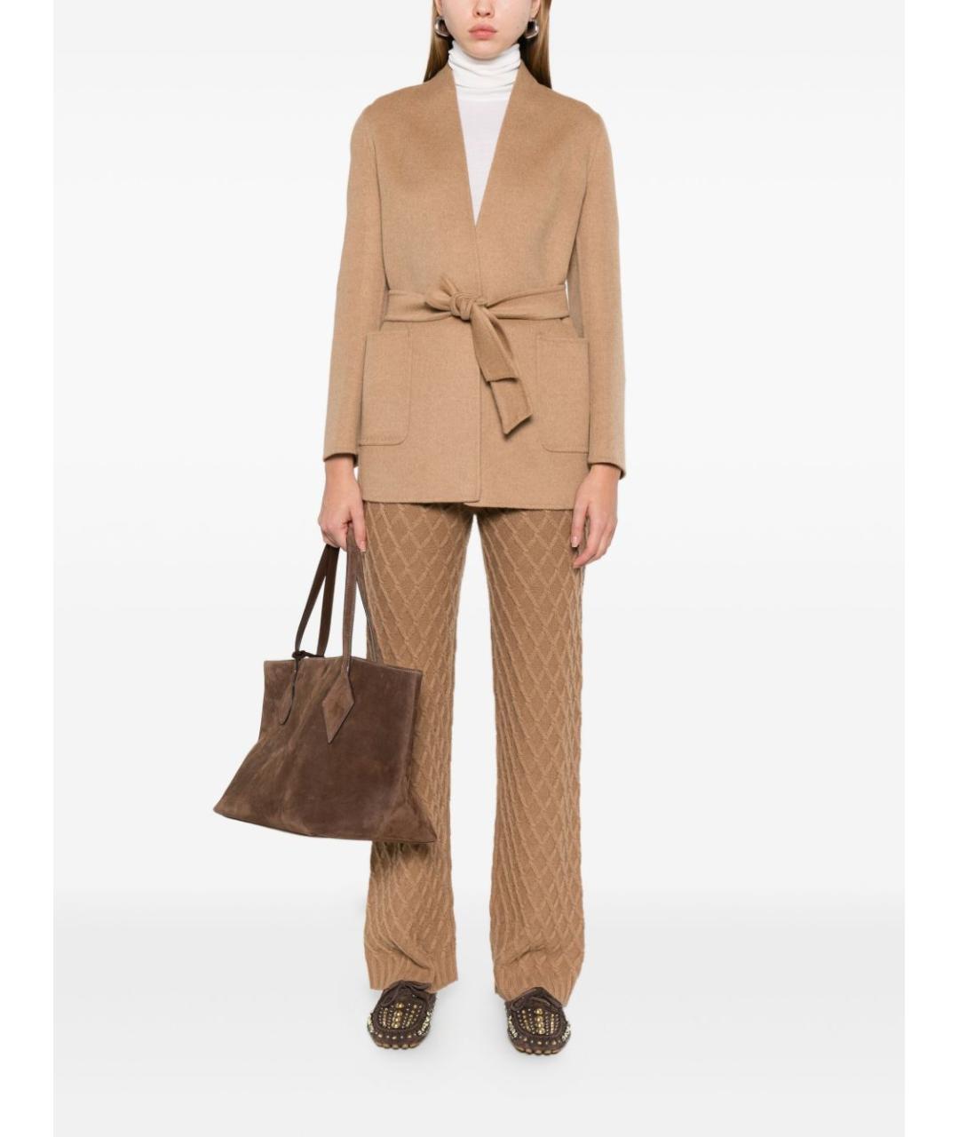 MAX MARA Бежевое шерстяное пальто, фото 2