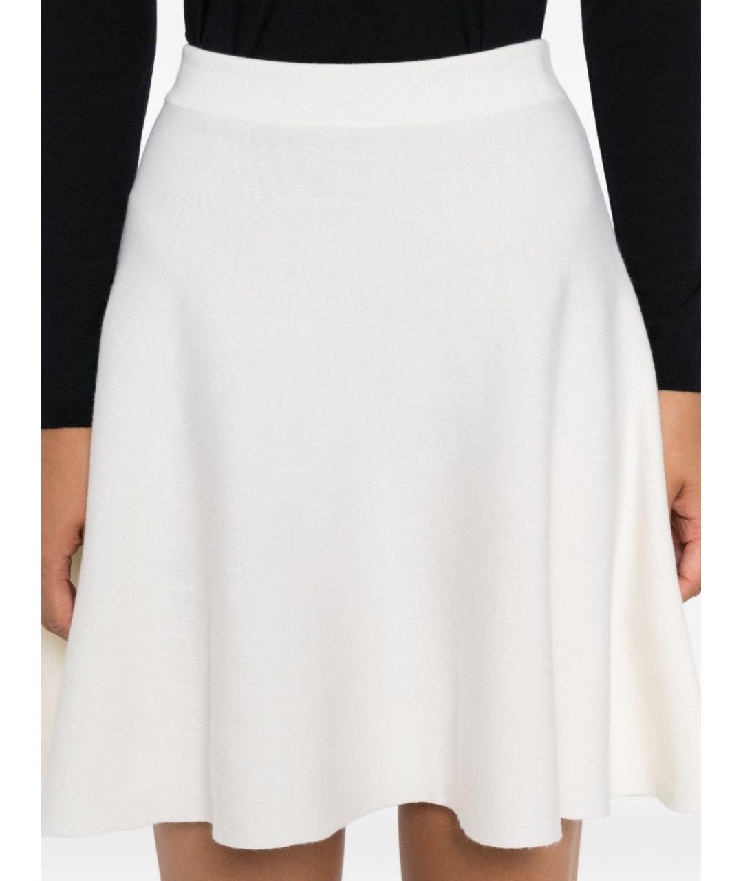 MAX MARA Белая шерстяная юбка миди, фото 3