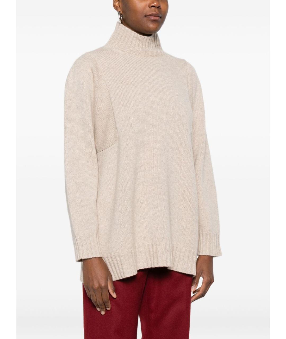 MAX MARA Бежевый кашемировый джемпер / свитер, фото 5