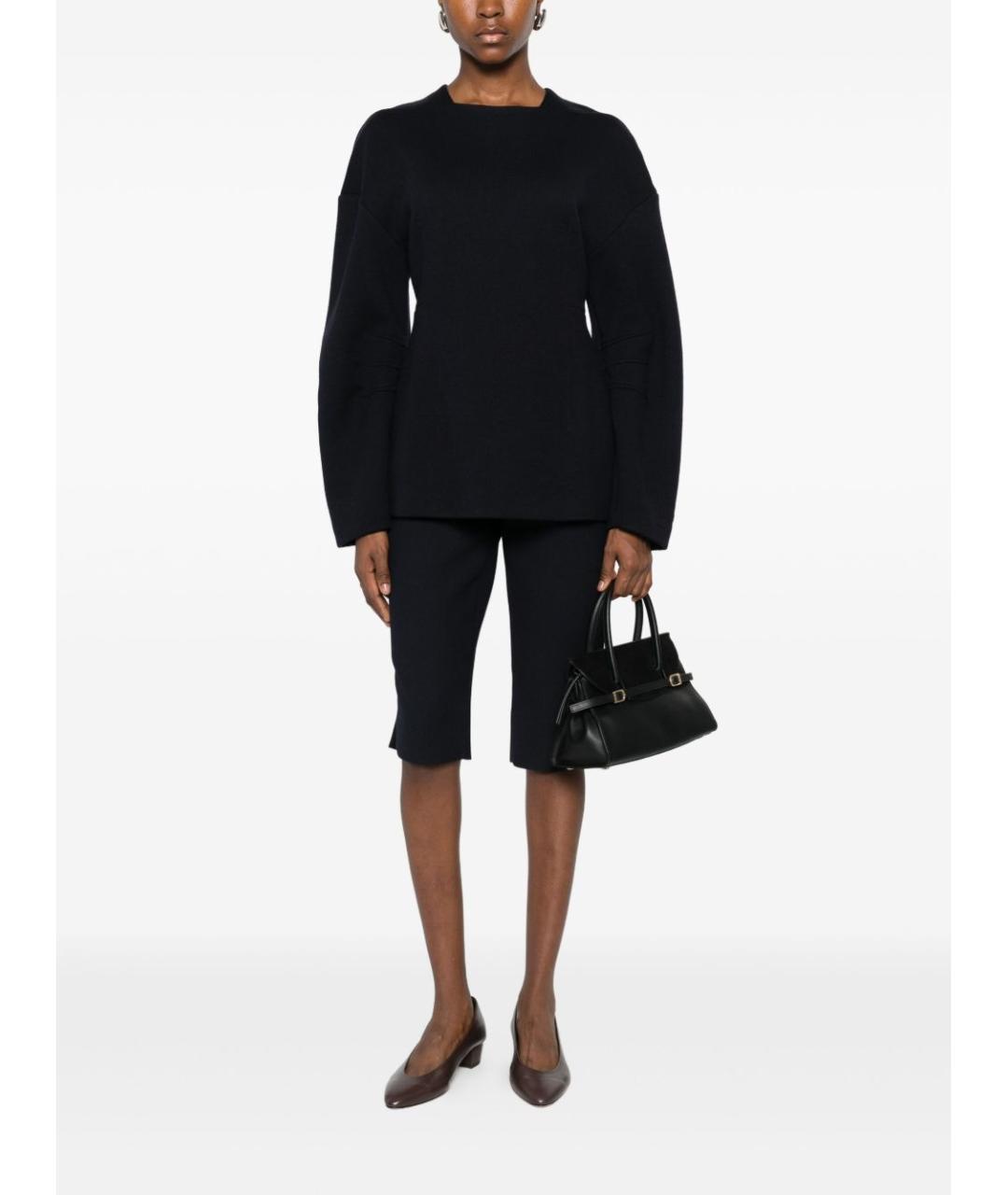 MAX MARA Темно-синий шерстяной джемпер / свитер, фото 3