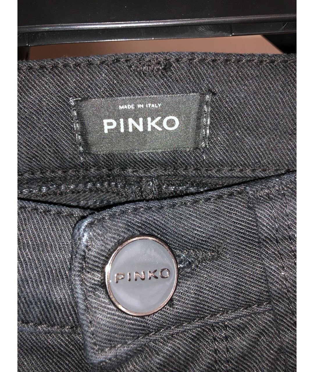 PINKO Черные хлопковые джинсы слим, фото 3