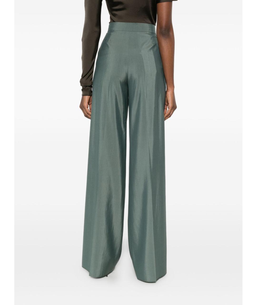 MAX MARA Зеленые прямые брюки, фото 2