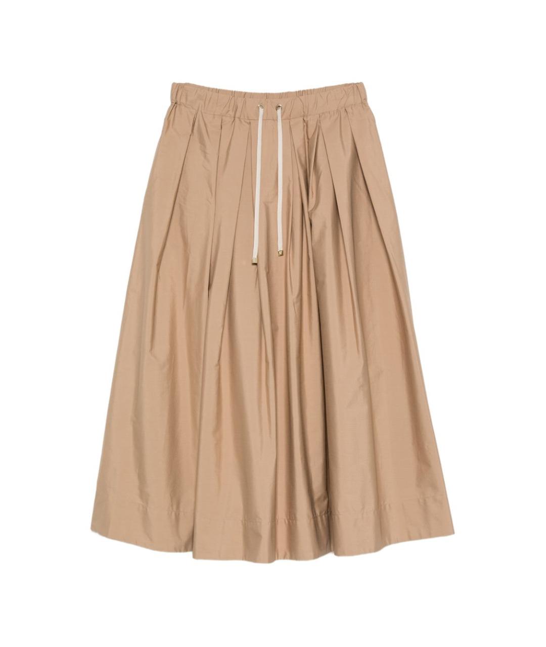 'S MAX MARA Бежевая хлопковая юбка миди, фото 1