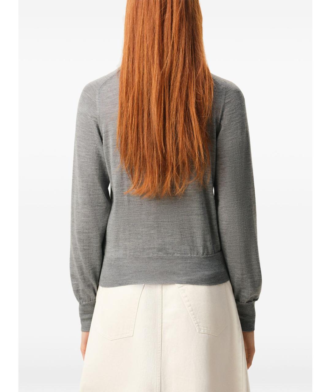 Ami Paris Серый шерстяной кардиган, фото 5