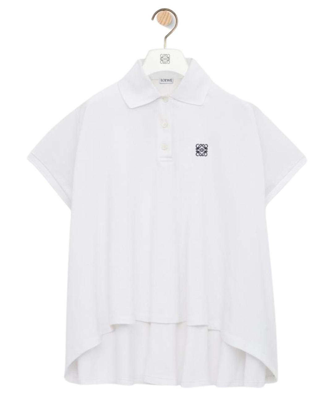 LOEWE Белая хлопковая футболка, фото 4