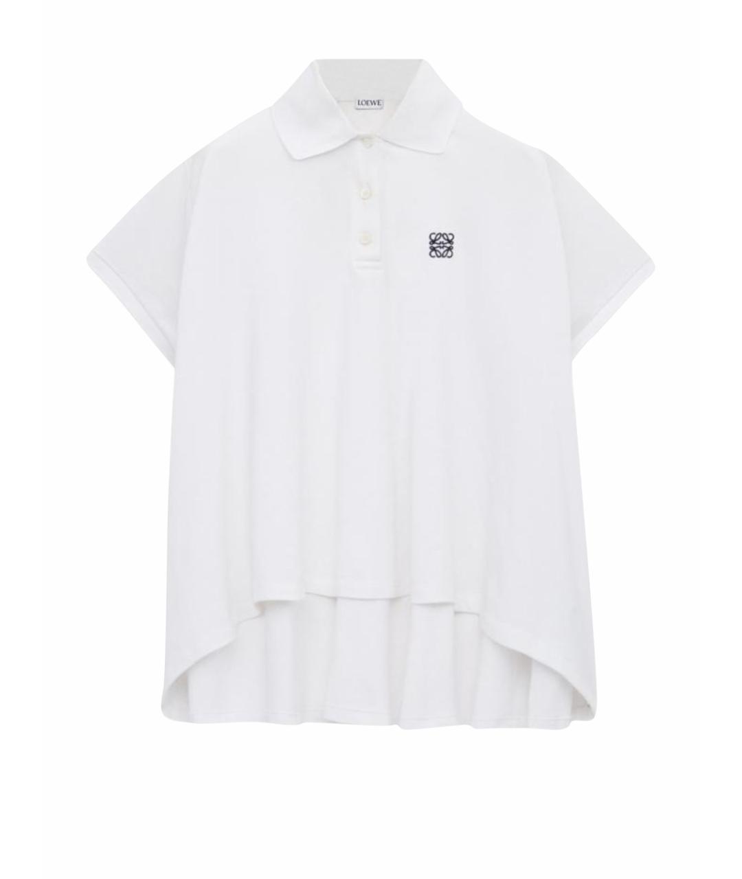 LOEWE Белая хлопковая футболка, фото 1