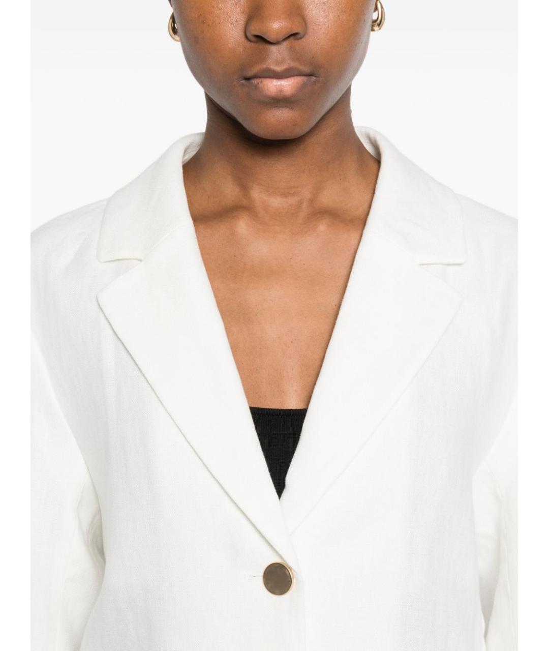 'S MAX MARA Белый льняной жакет/пиджак, фото 2