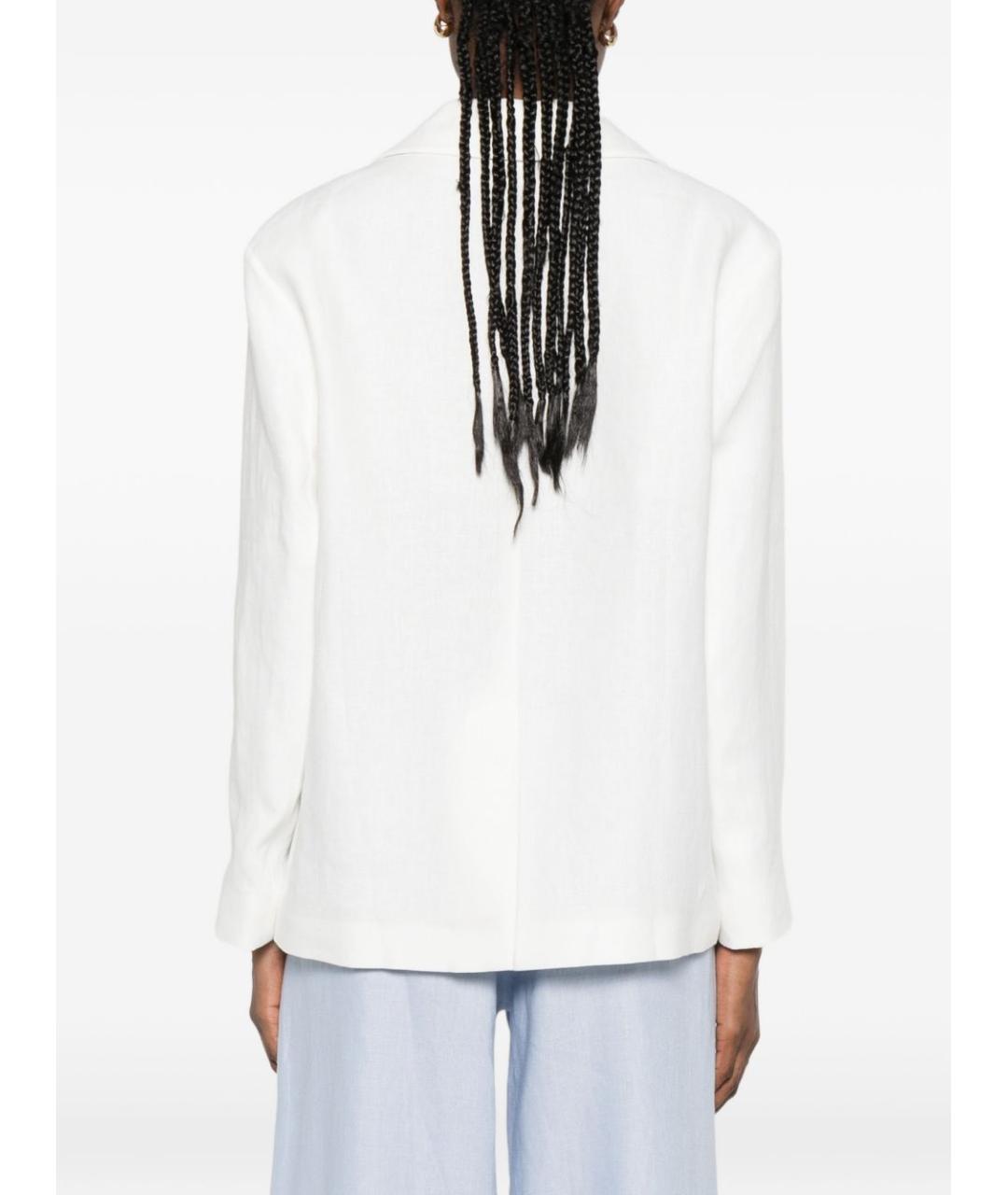 'S MAX MARA Белый льняной жакет/пиджак, фото 5