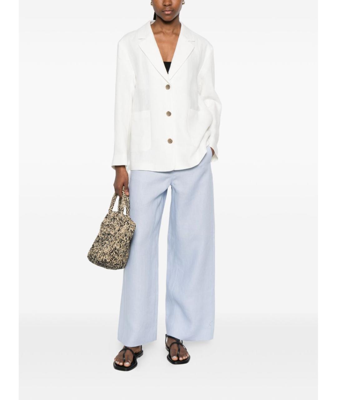 'S MAX MARA Белый льняной жакет/пиджак, фото 3