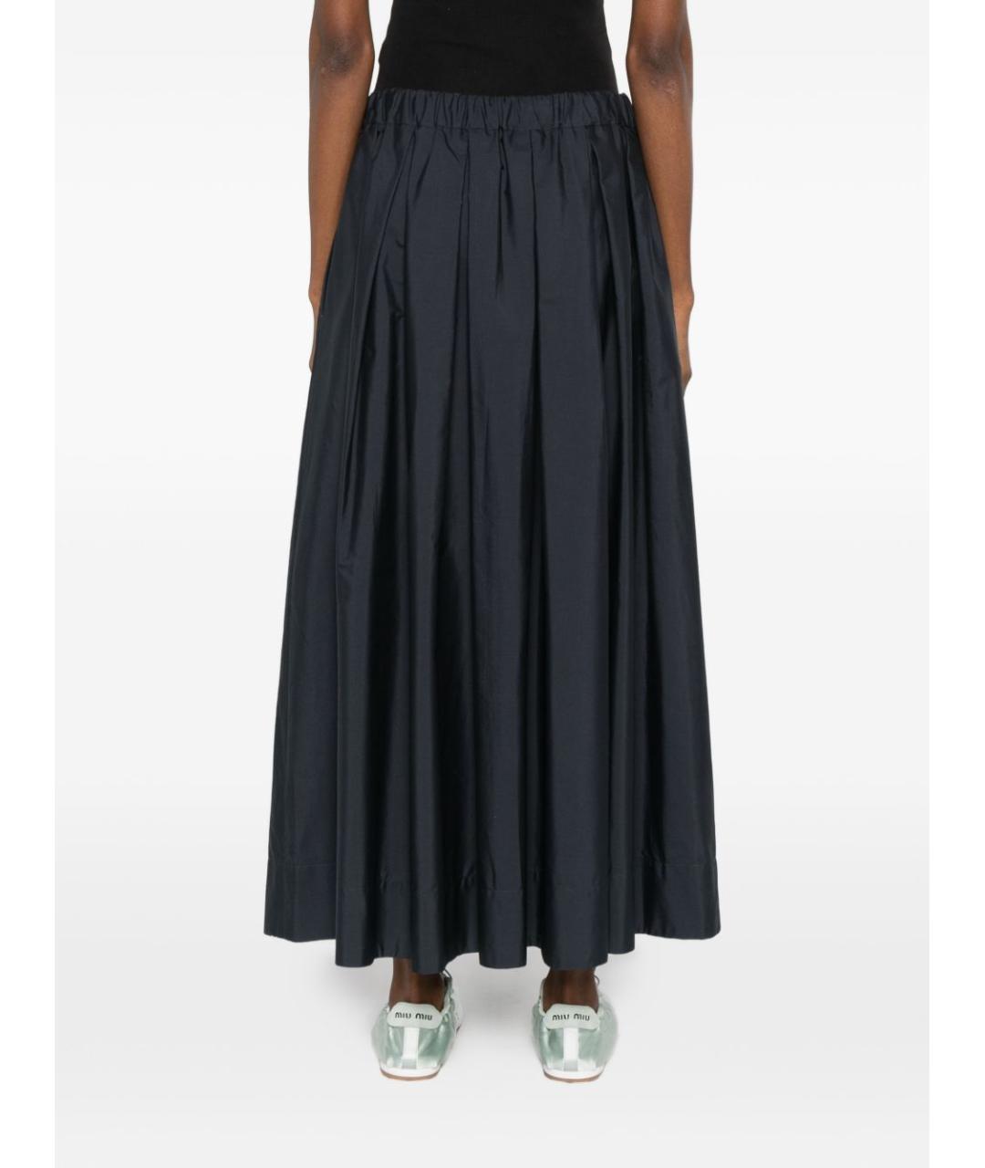 'S MAX MARA Синяя хлопковая юбка миди, фото 3