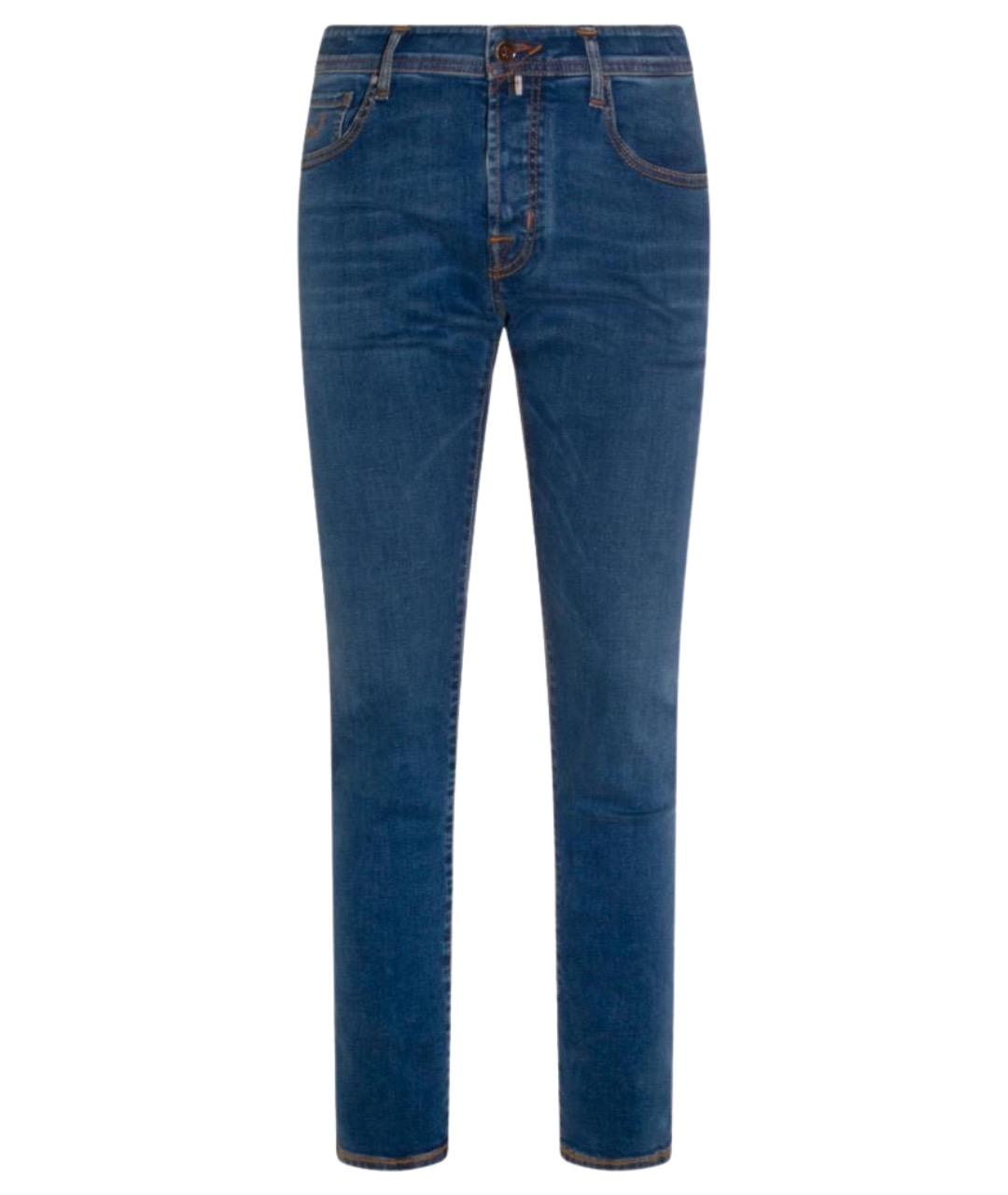 JACOB COHEN Синие хлопковые джинсы скинни, фото 1
