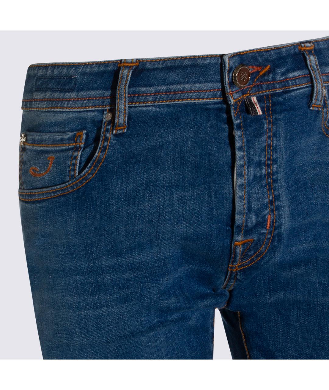 JACOB COHEN Синие хлопковые джинсы скинни, фото 3