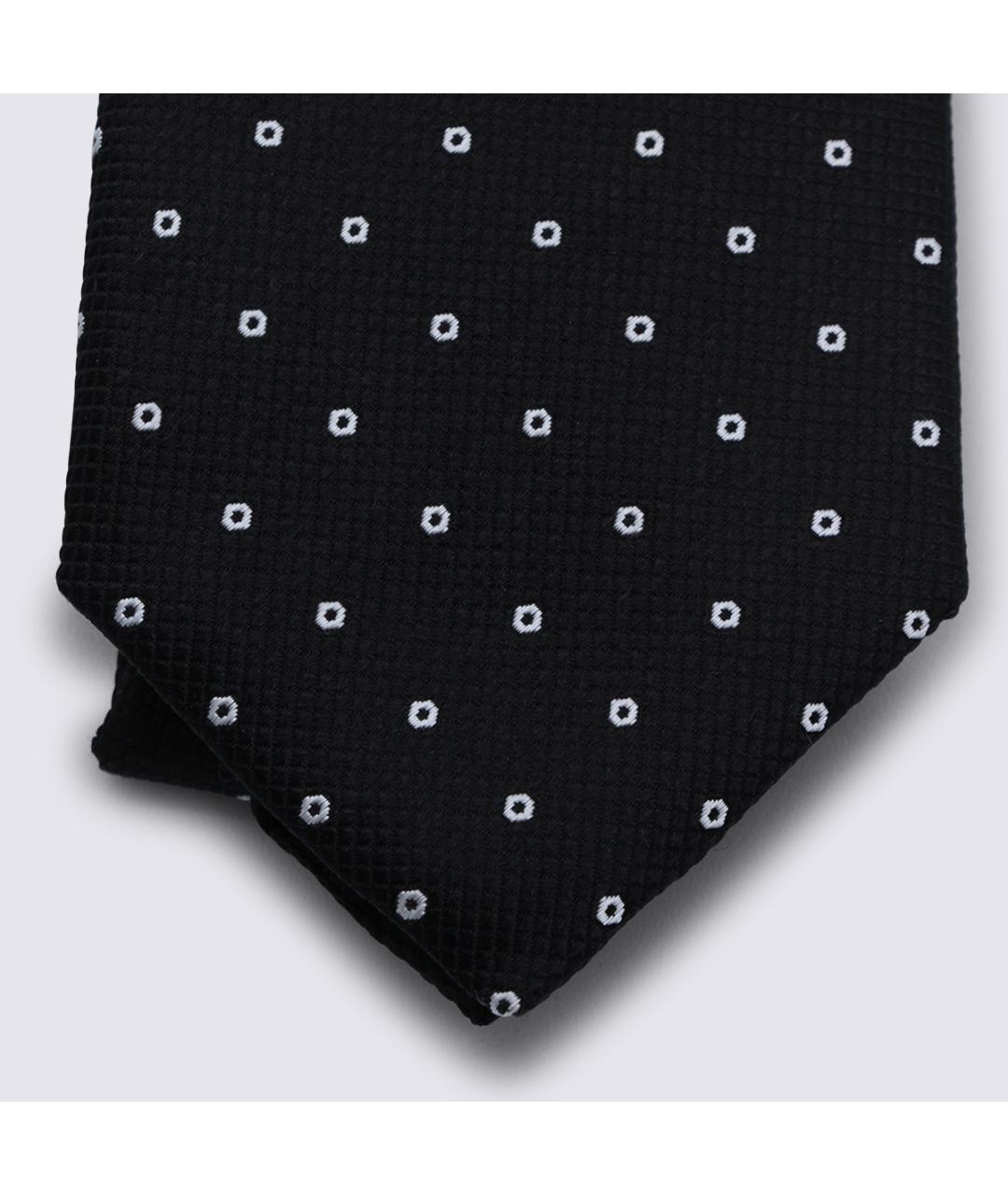 CANALI Черный шелковый галстук, фото 2