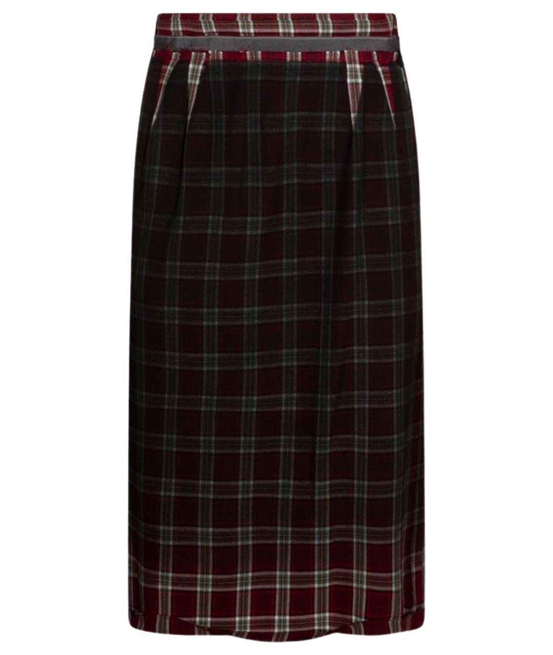 MAISON MARGIELA Красная вискозная юбка миди, фото 1