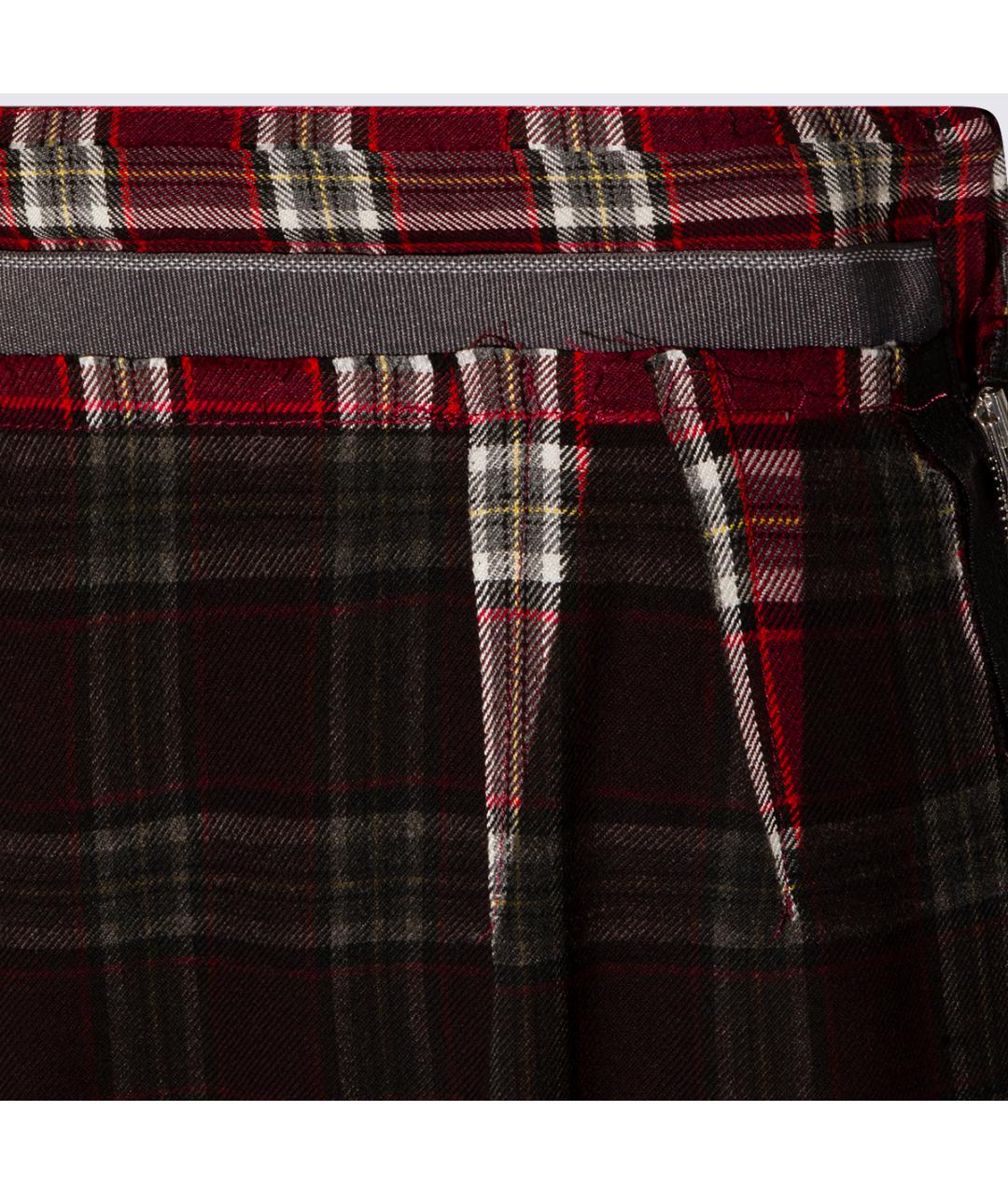 MAISON MARGIELA Красная вискозная юбка миди, фото 3