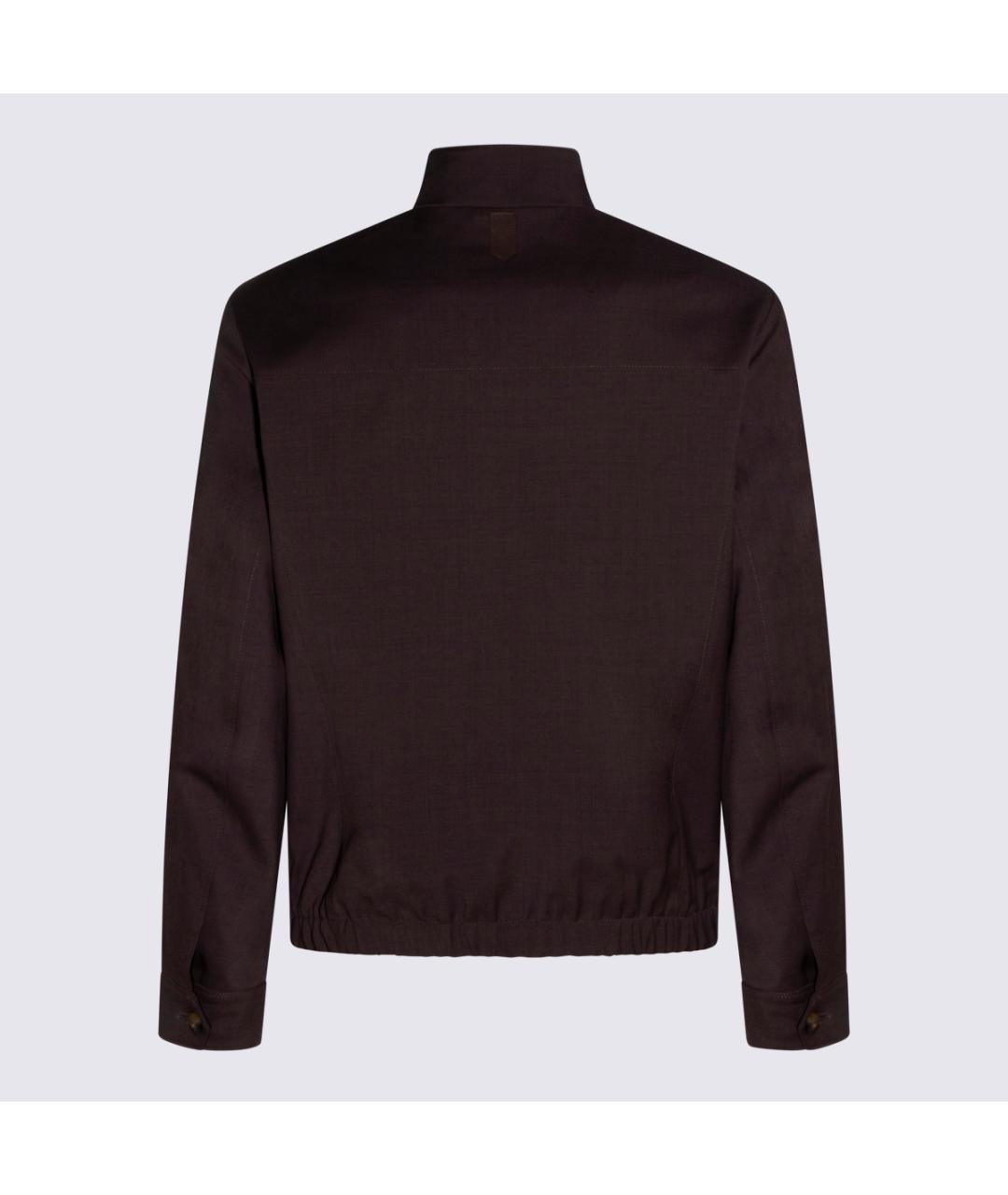 CANALI Коричневая шерстяная куртка, фото 2