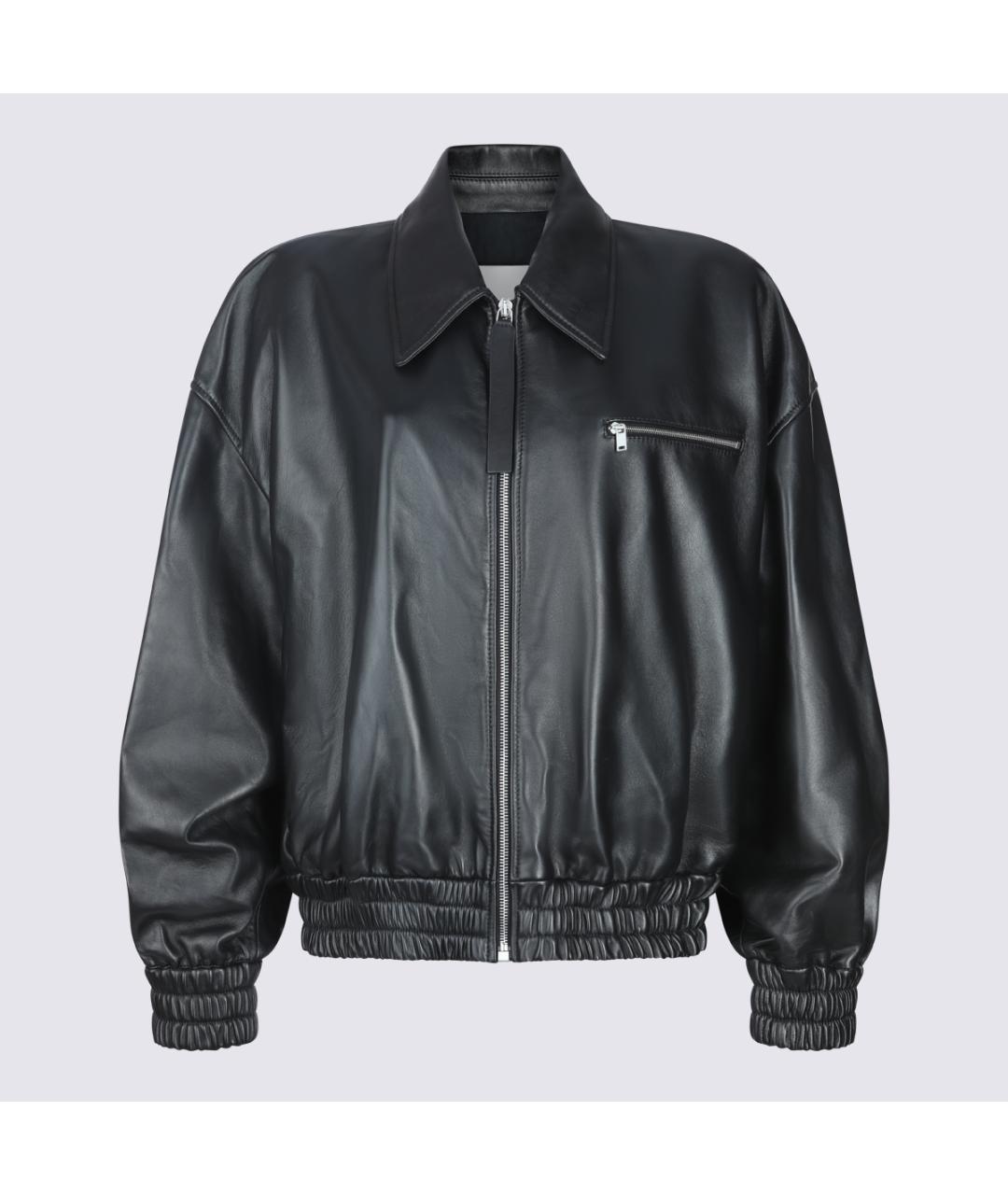 JIL SANDER Черная кожаная куртка, фото 5