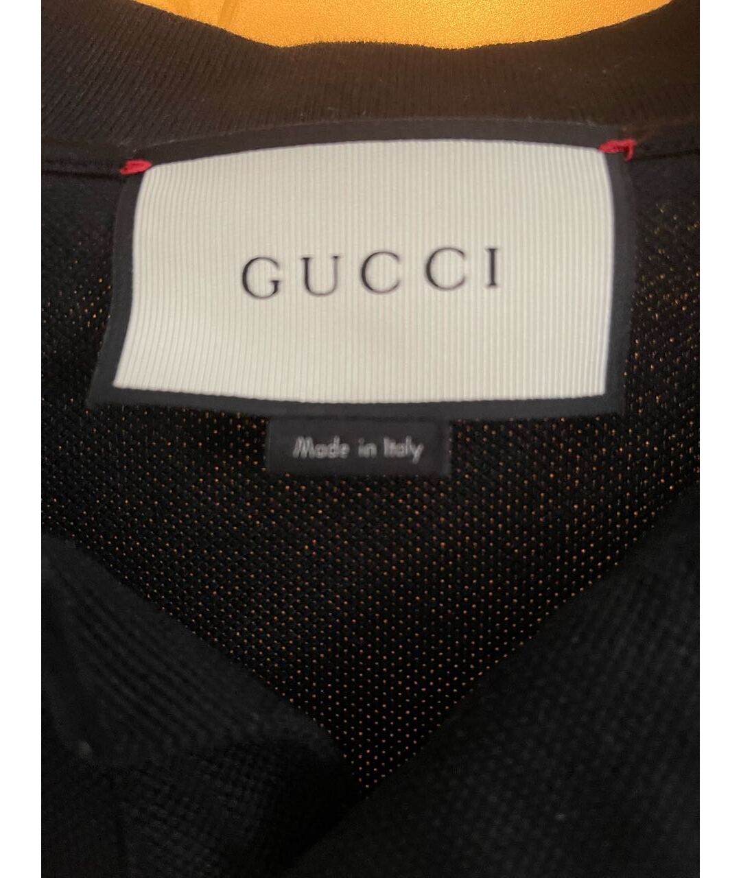 GUCCI Черное поло с коротким рукавом, фото 6