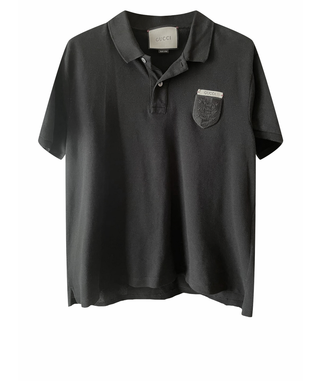 GUCCI Черное поло с коротким рукавом, фото 1