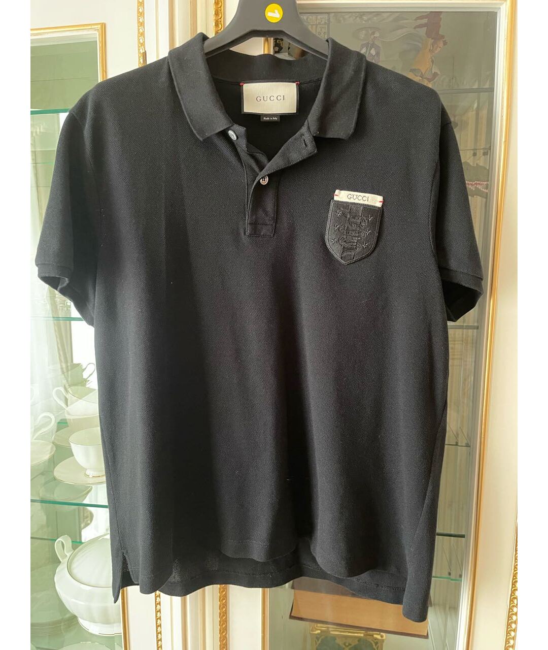 GUCCI Черное поло с коротким рукавом, фото 8