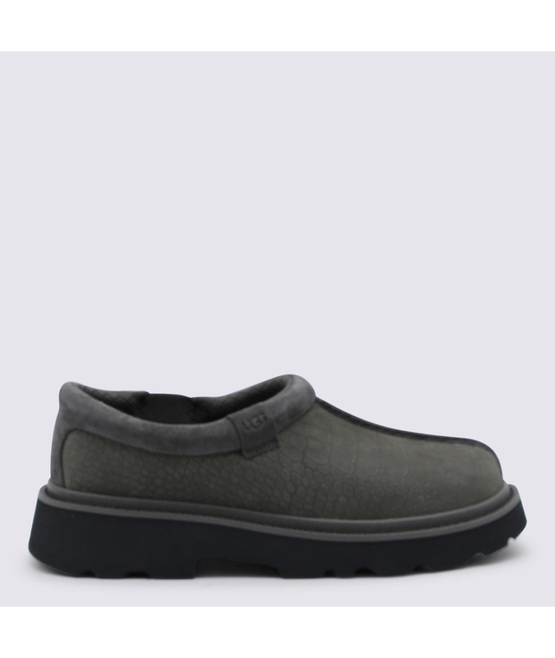 UGG AUSTRALIA Серые кожаные низкие ботинки, фото 5