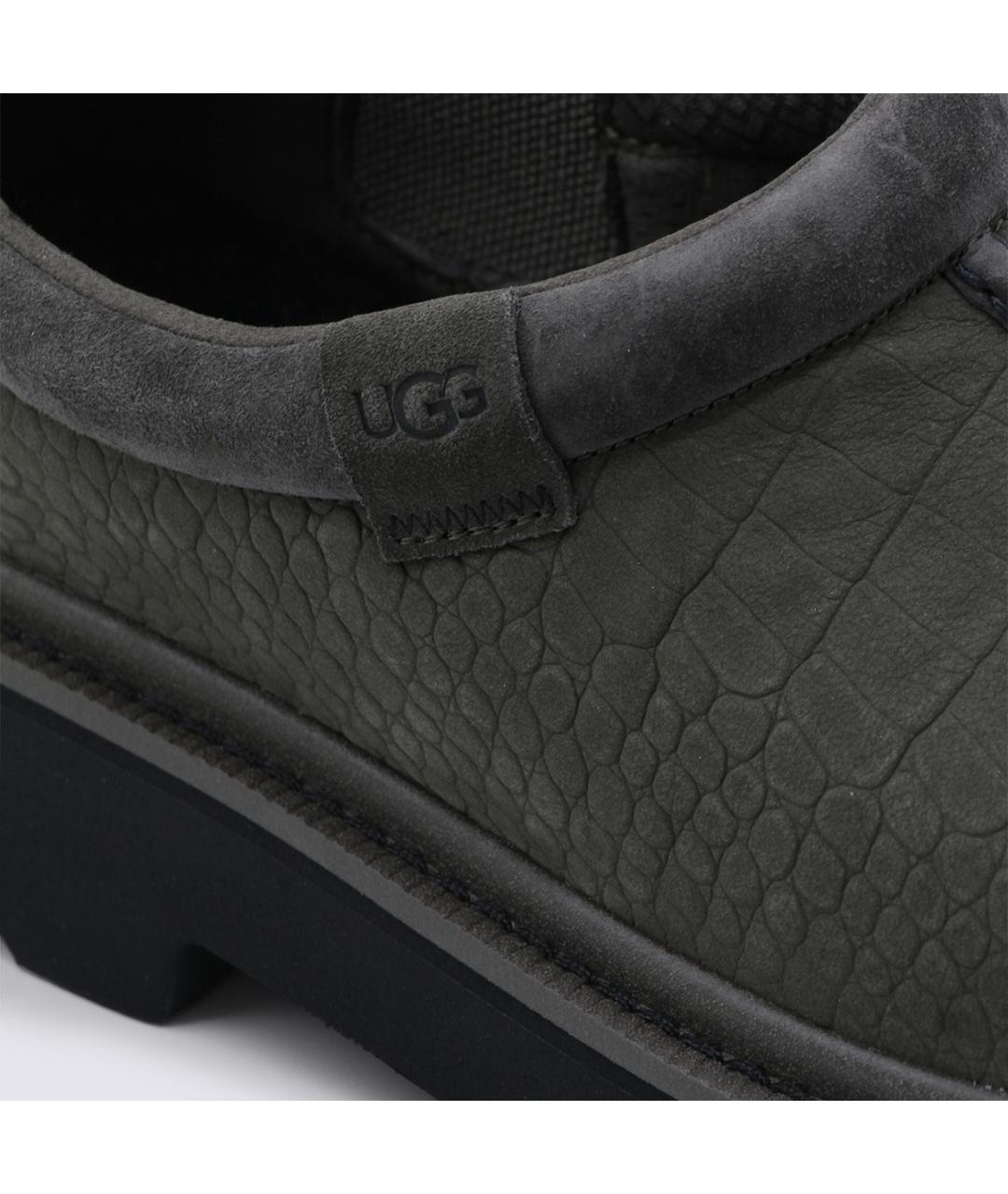 UGG AUSTRALIA Серые кожаные низкие ботинки, фото 4
