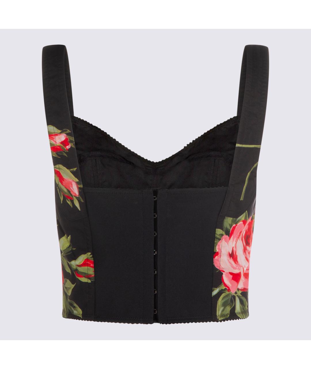 DOLCE&GABBANA Черная хлопко-эластановая майка, фото 2