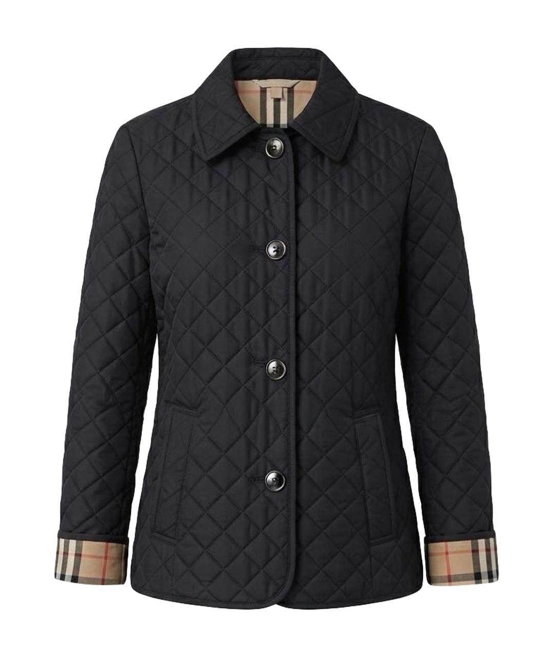 BURBERRY Черная полиэстеровая куртка, фото 1