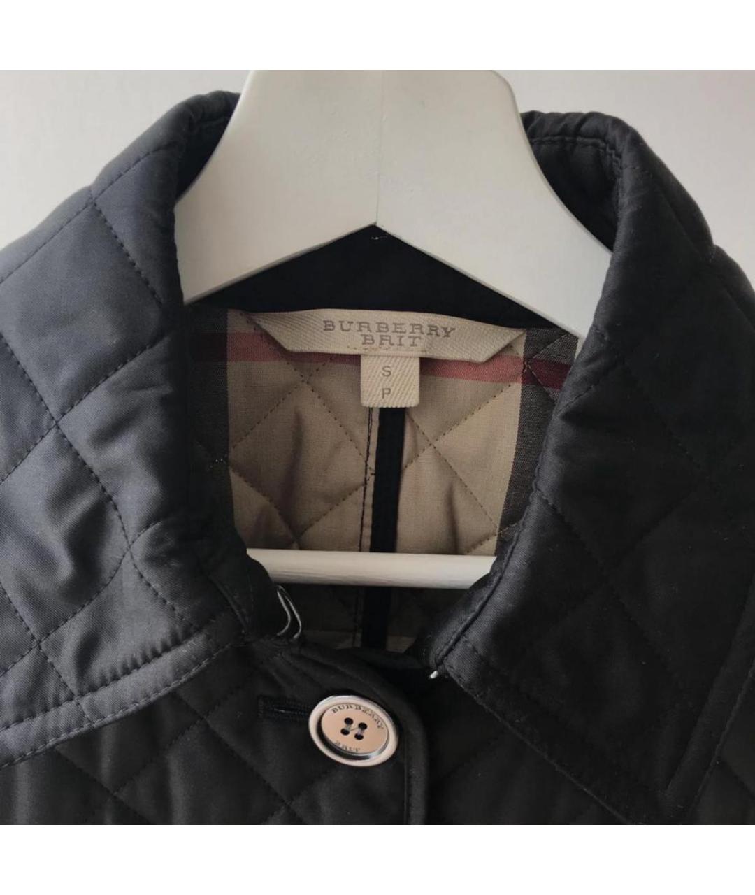 BURBERRY Черная полиэстеровая куртка, фото 2