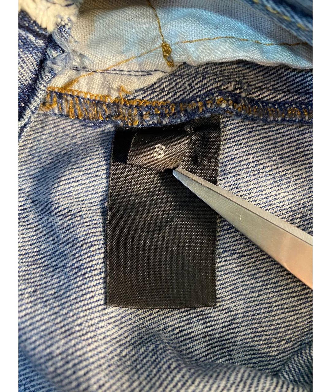 VETEMENTS Темно-синие хлопковые прямые джинсы, фото 7