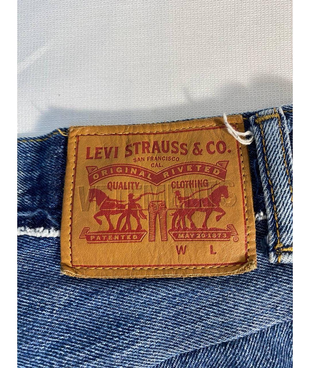 VETEMENTS Темно-синие хлопковые прямые джинсы, фото 5