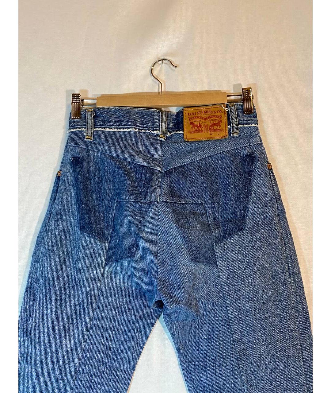 VETEMENTS Темно-синие хлопковые прямые джинсы, фото 4