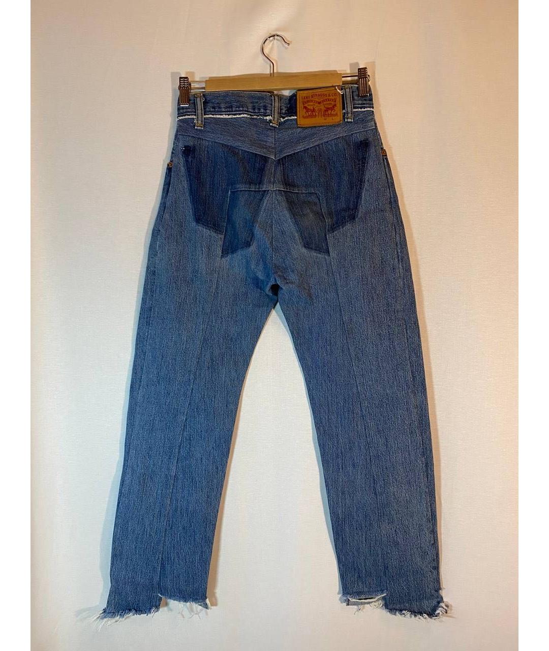 VETEMENTS Темно-синие хлопковые прямые джинсы, фото 2