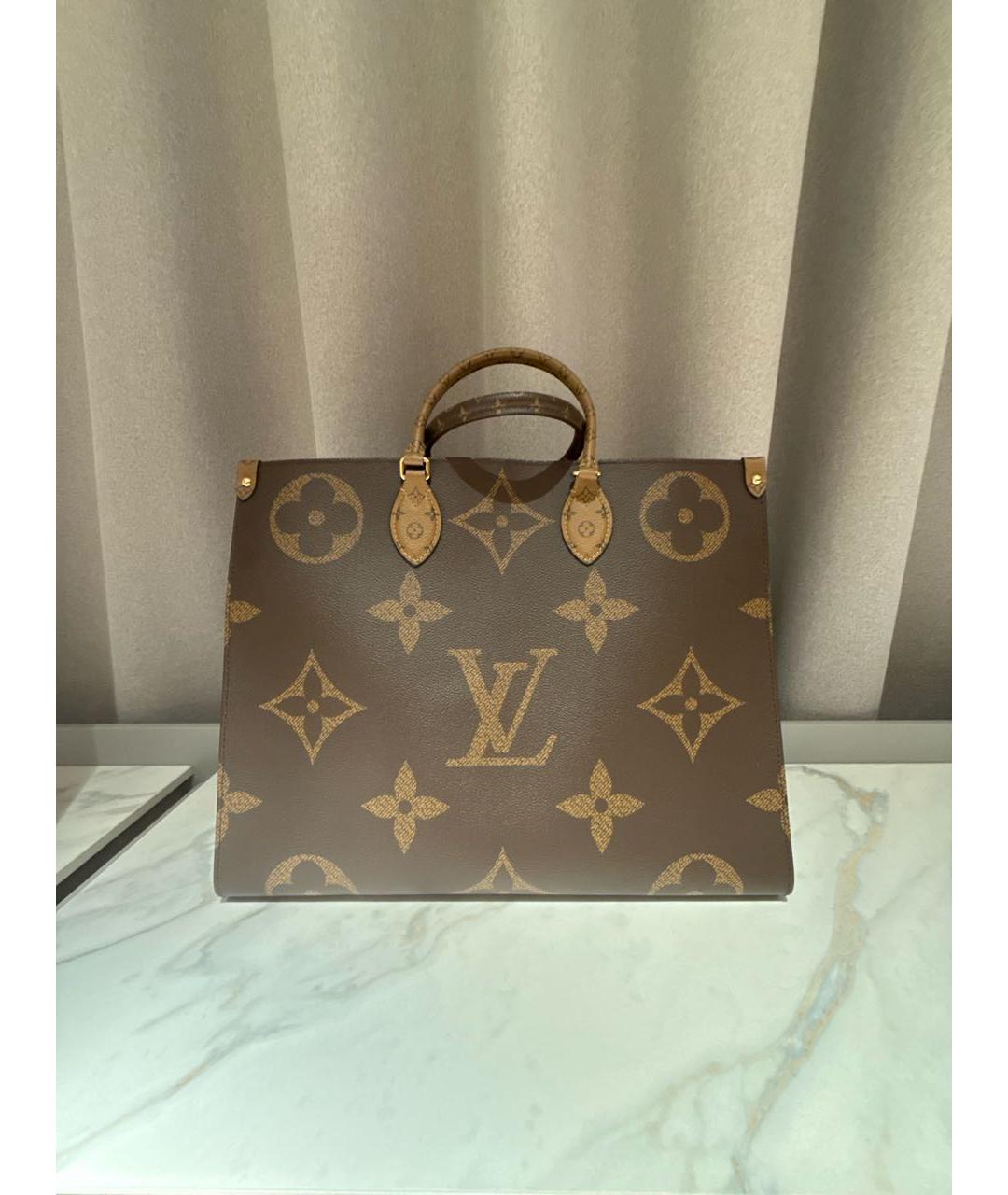 LOUIS VUITTON Коричневая сумка тоут, фото 9