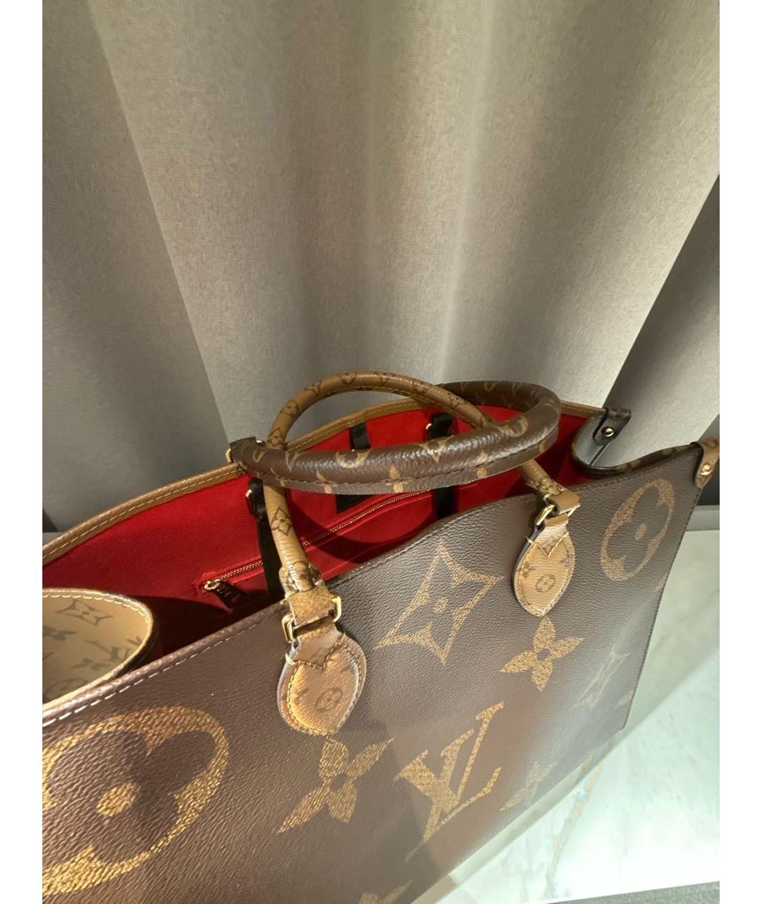 LOUIS VUITTON Коричневая сумка тоут, фото 6