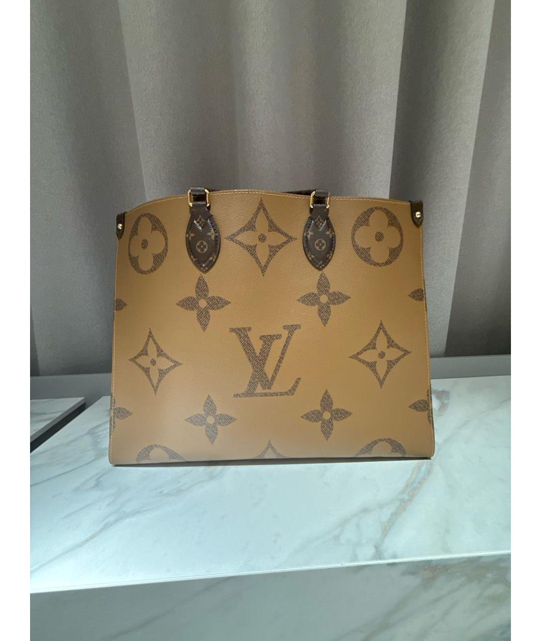 LOUIS VUITTON Коричневая сумка тоут, фото 3