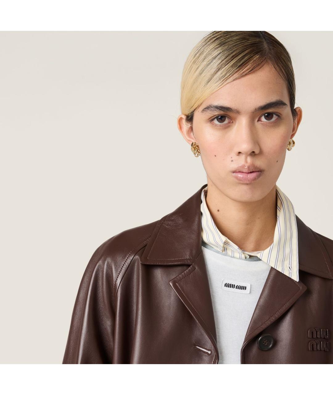 MIU MIU Золотые латунные серьги, фото 3