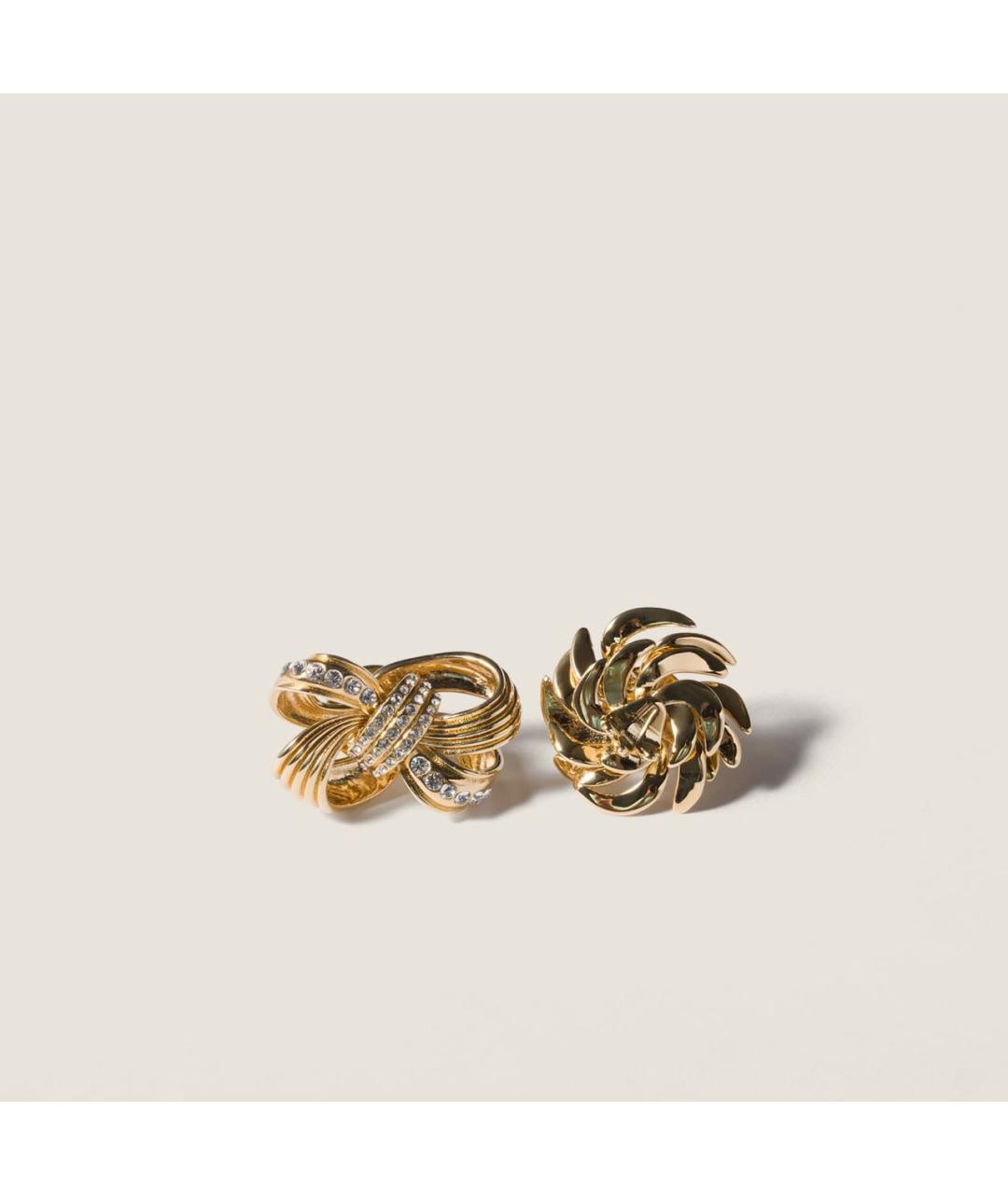 MIU MIU Золотые латунные серьги, фото 4