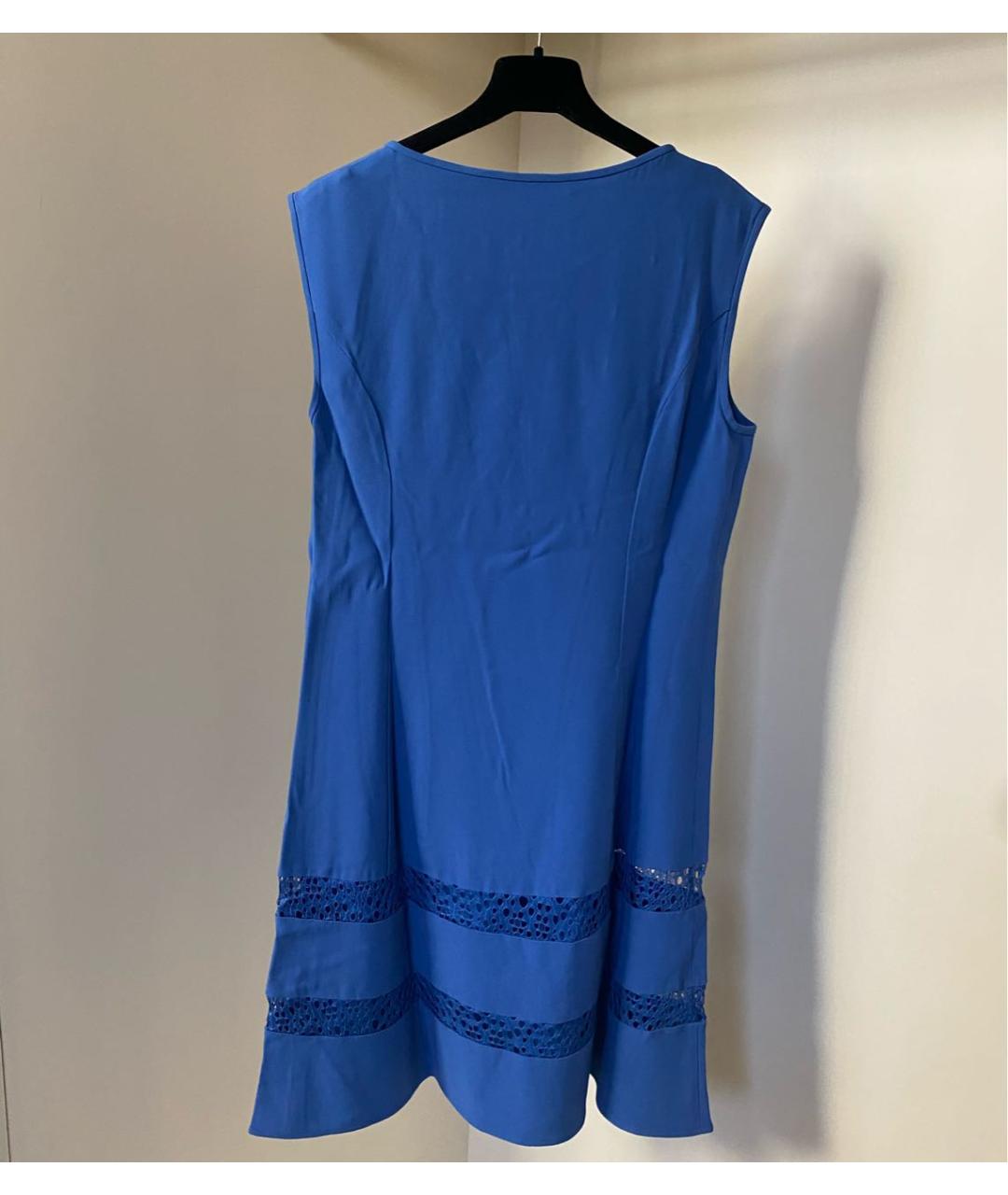 ALBERTA FERRETTI Синее вискозное коктейльное платье, фото 6