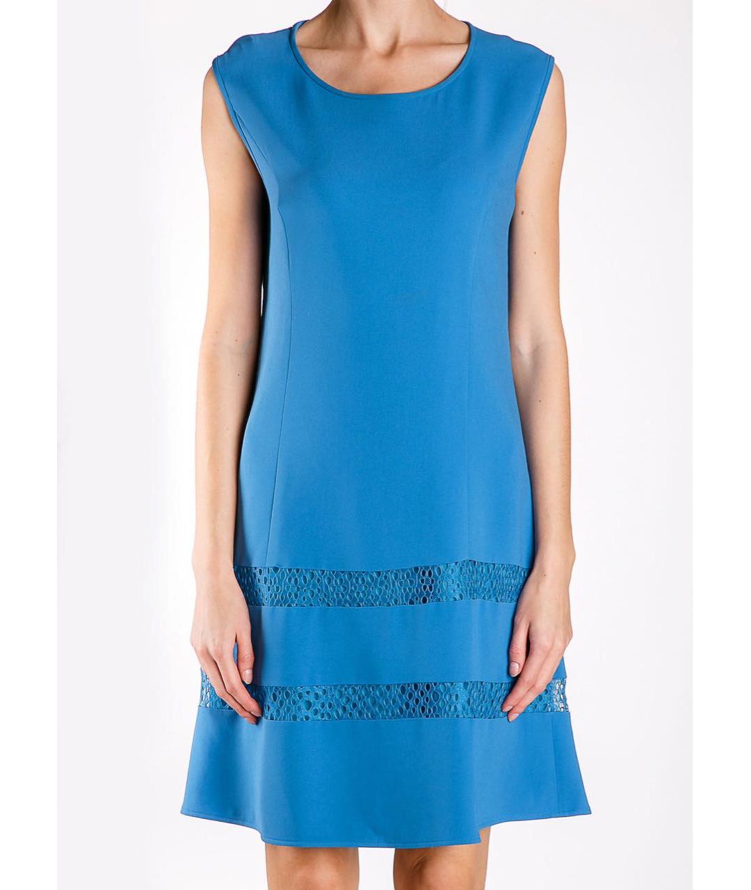 ALBERTA FERRETTI Синее вискозное коктейльное платье, фото 3